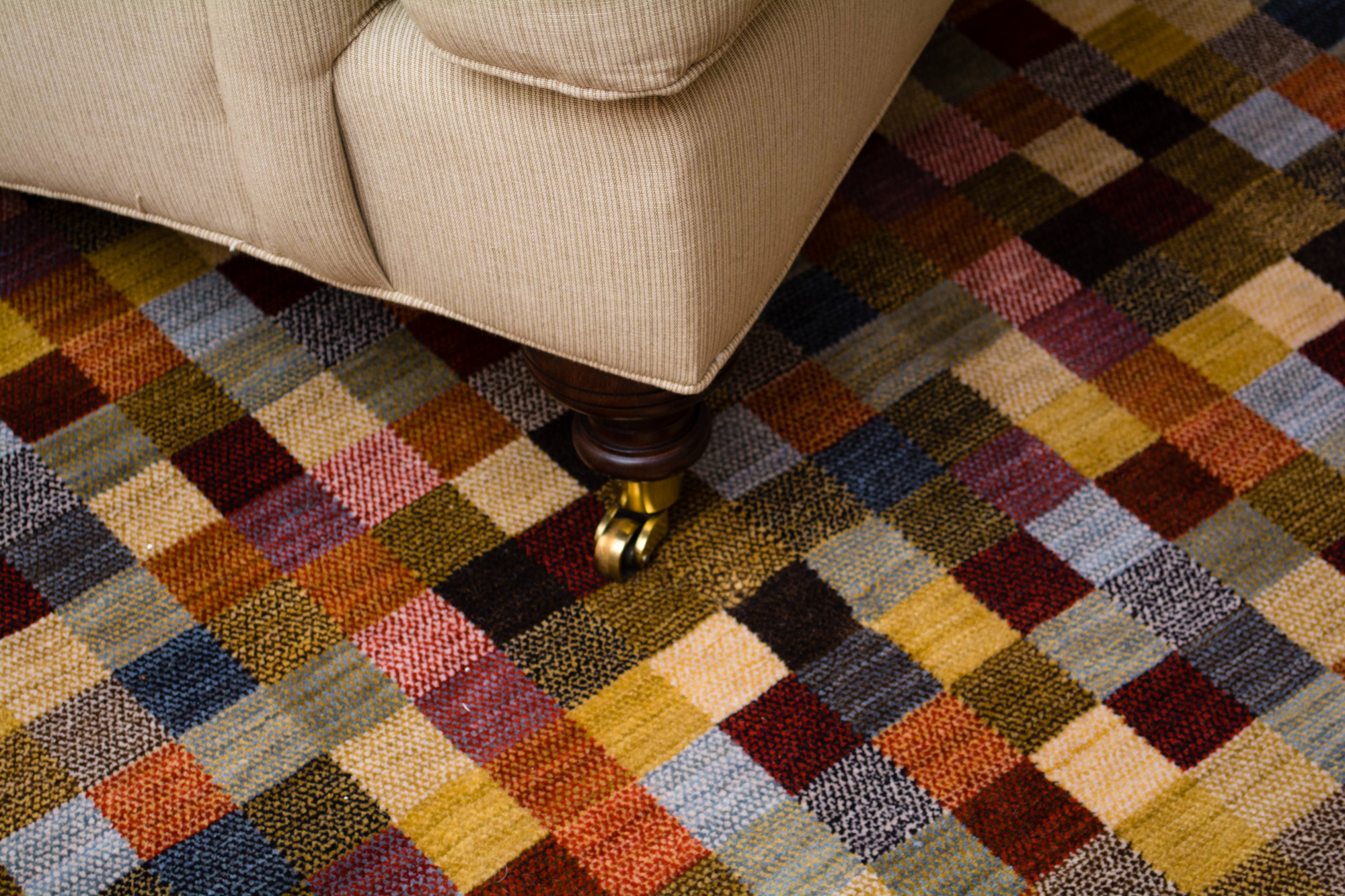 Drexel Heritage Turned Leg Club Chair on Casters