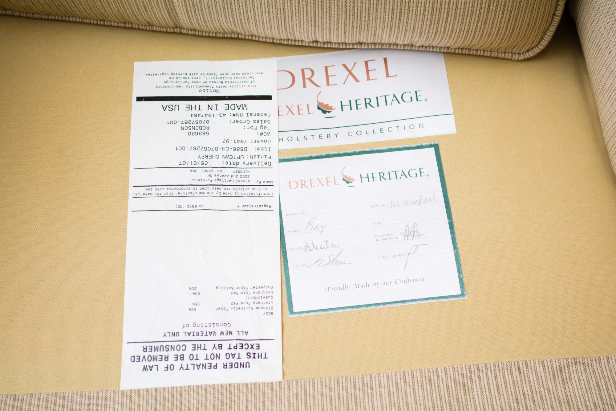 Drexel Heritage Turned Leg Club Chair on Casters