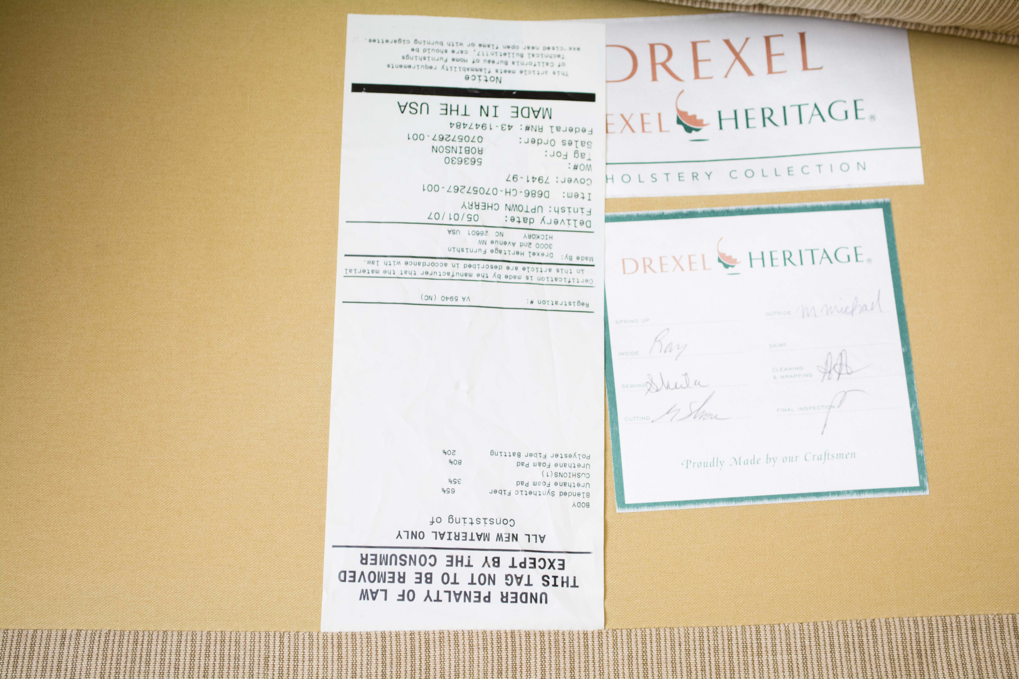 Drexel Heritage Turned Leg Club Chair on Casters