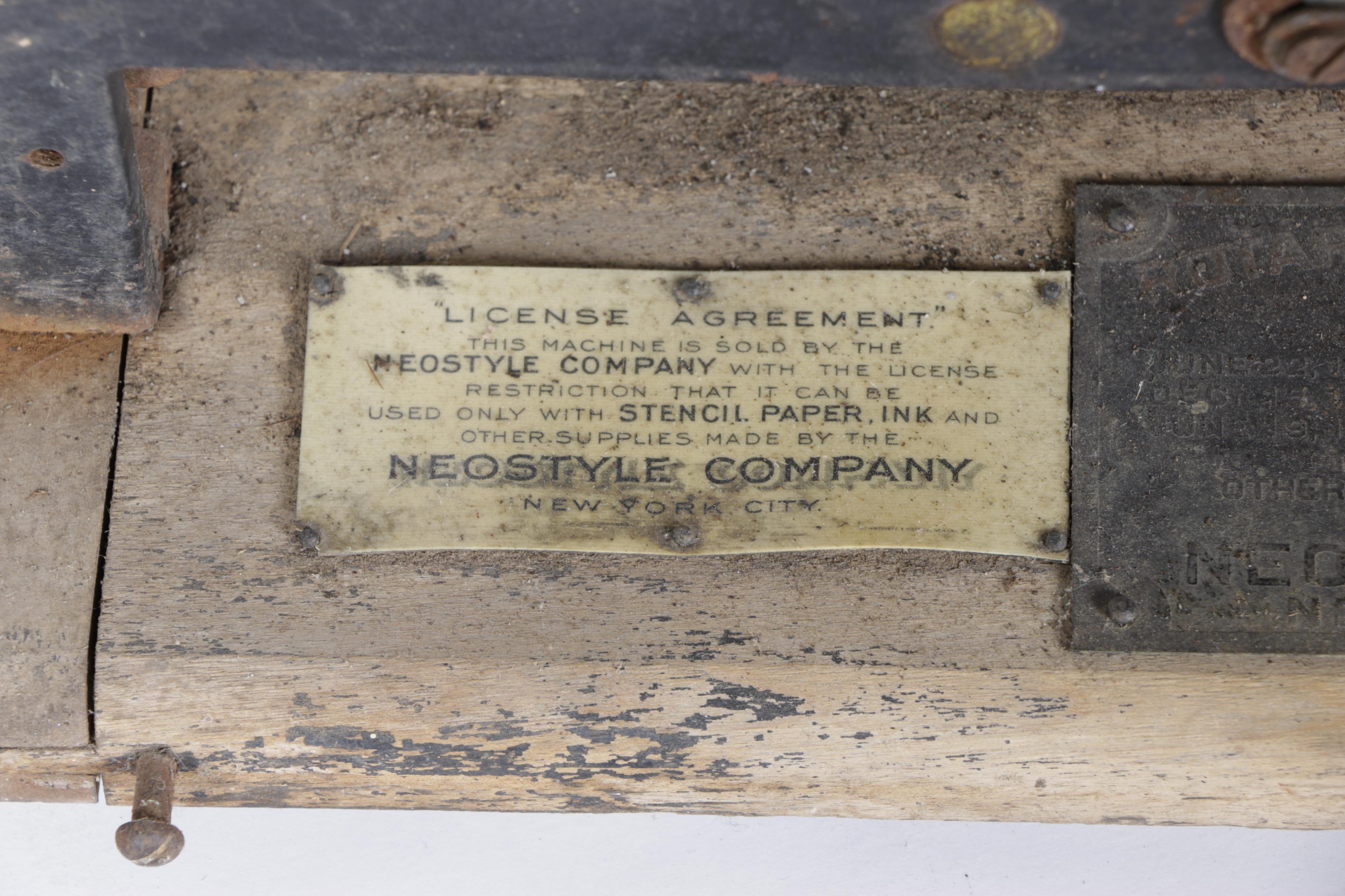 Antique Neostyle Rotary Mimeograph Machine