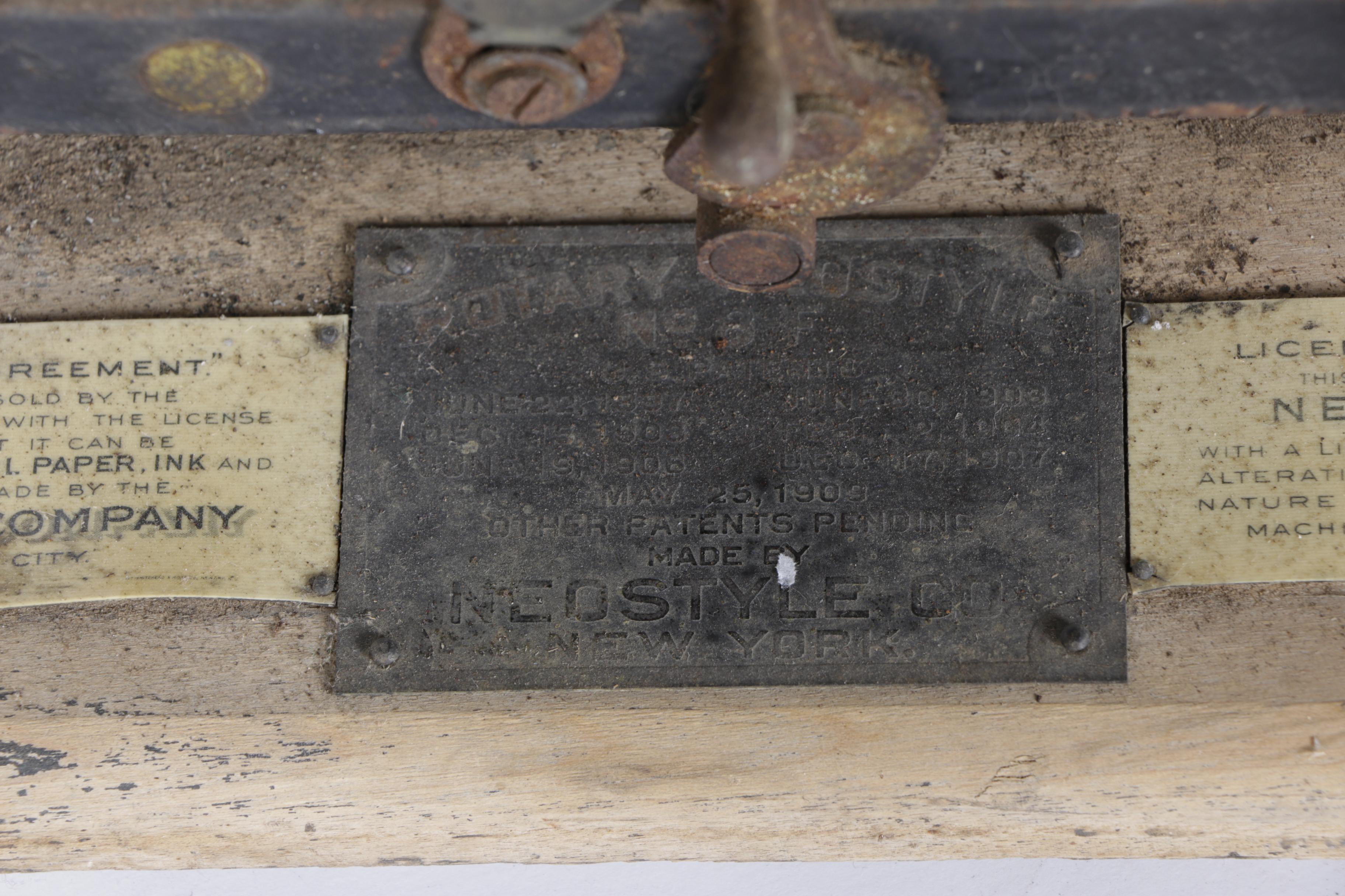 Antique Neostyle Rotary Mimeograph Machine