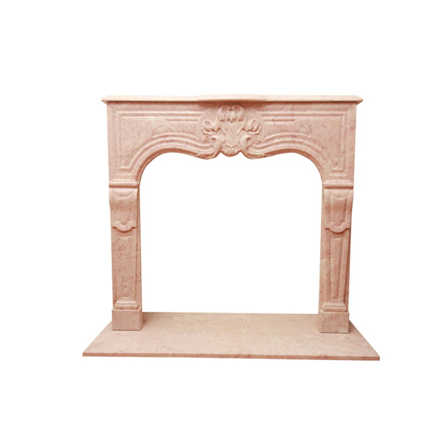 Pink Marble Fireplace Mantel