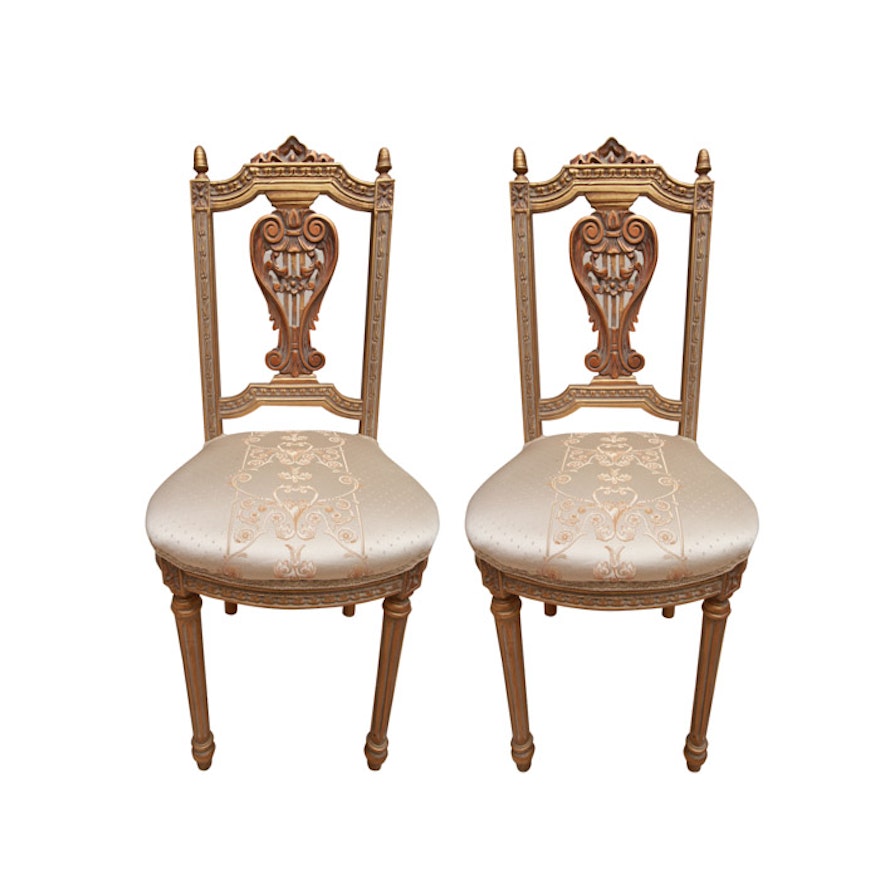 Pair of Gothic Revival Side Chairs