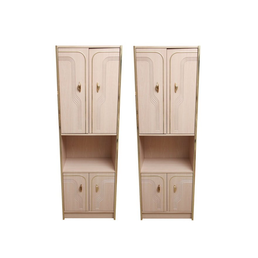 1980s Deco Revival Style Storage Cabinets