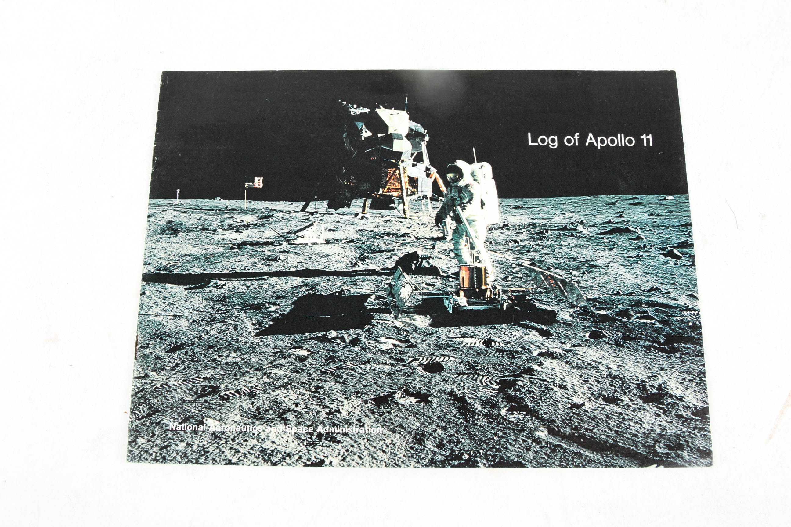 Vintage Commemorative Medallion from Apollo 11 First Moon Landing, Log Book and U.S Postage Stamps