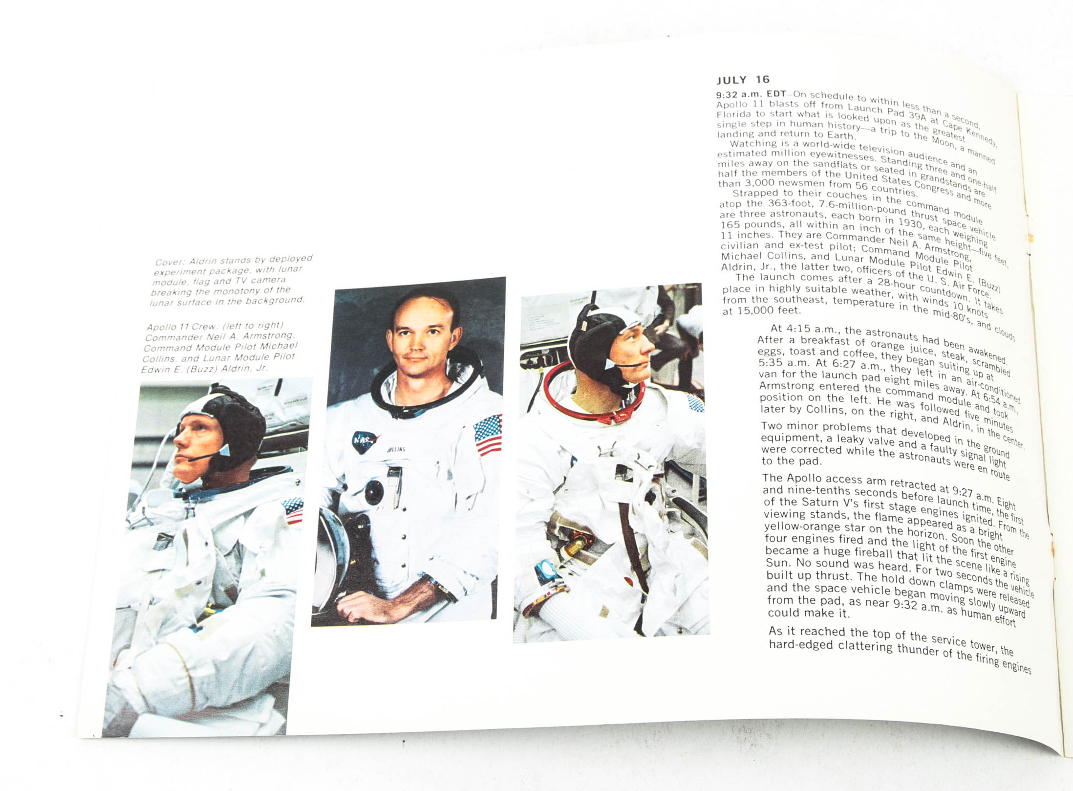 Vintage Commemorative Medallion from Apollo 11 First Moon Landing, Log Book and U.S Postage Stamps