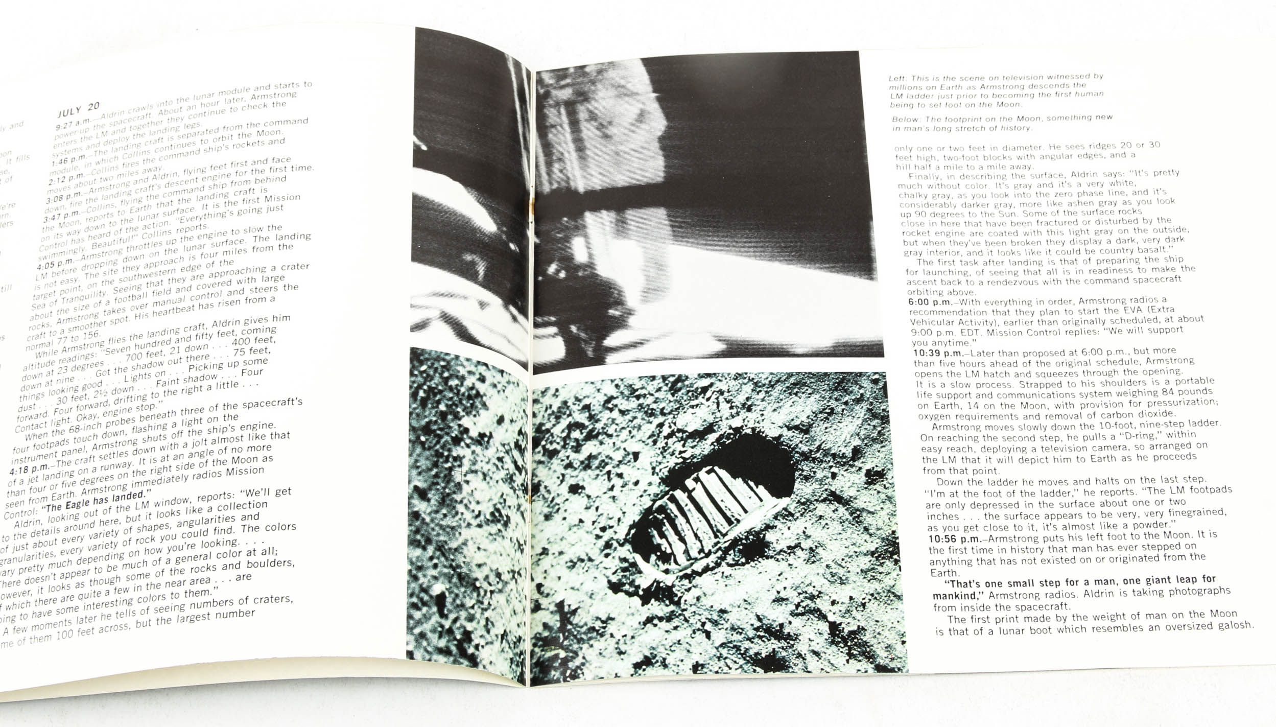 Vintage Commemorative Medallion from Apollo 11 First Moon Landing, Log Book and U.S Postage Stamps