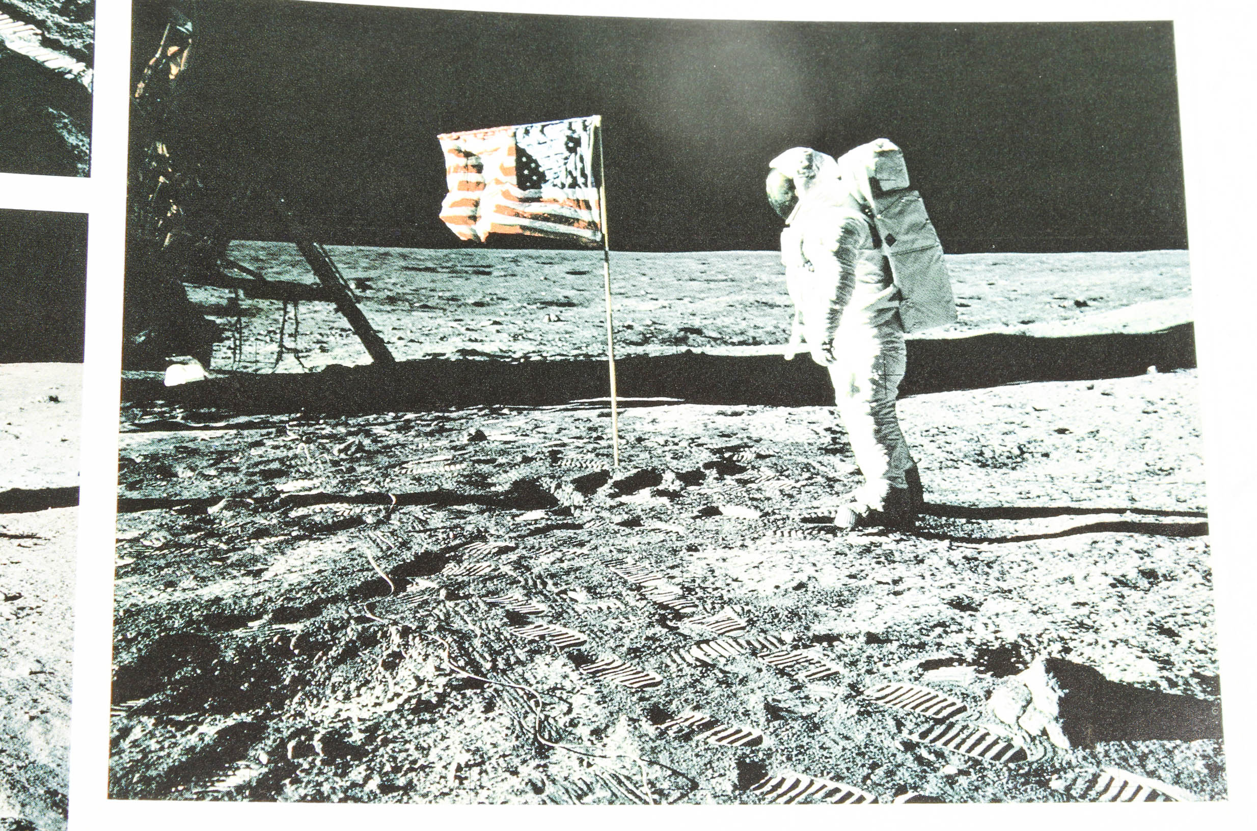 Vintage Commemorative Medallion from Apollo 11 First Moon Landing, Log Book and U.S Postage Stamps