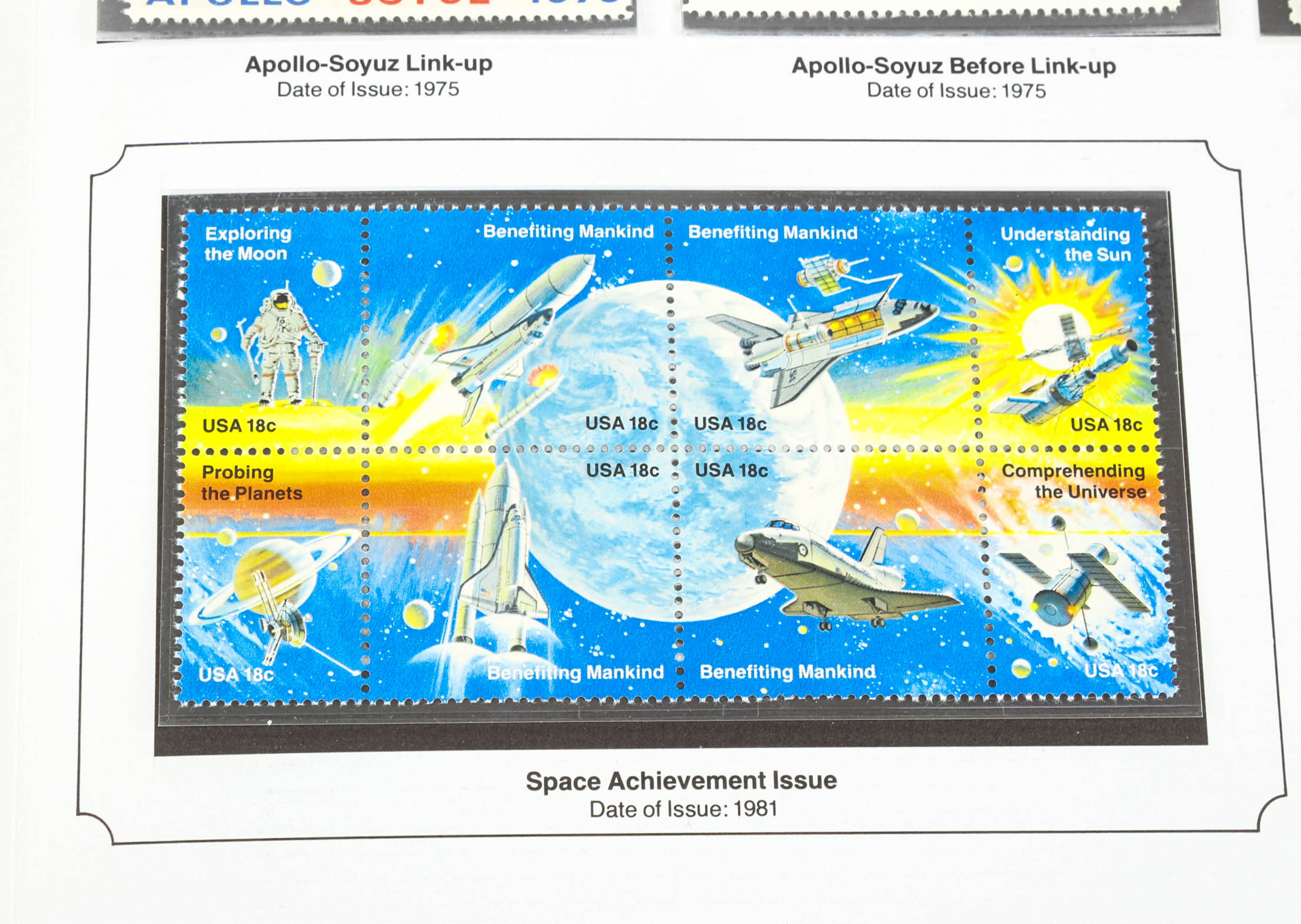 Vintage Commemorative Medallion from Apollo 11 First Moon Landing, Log Book and U.S Postage Stamps