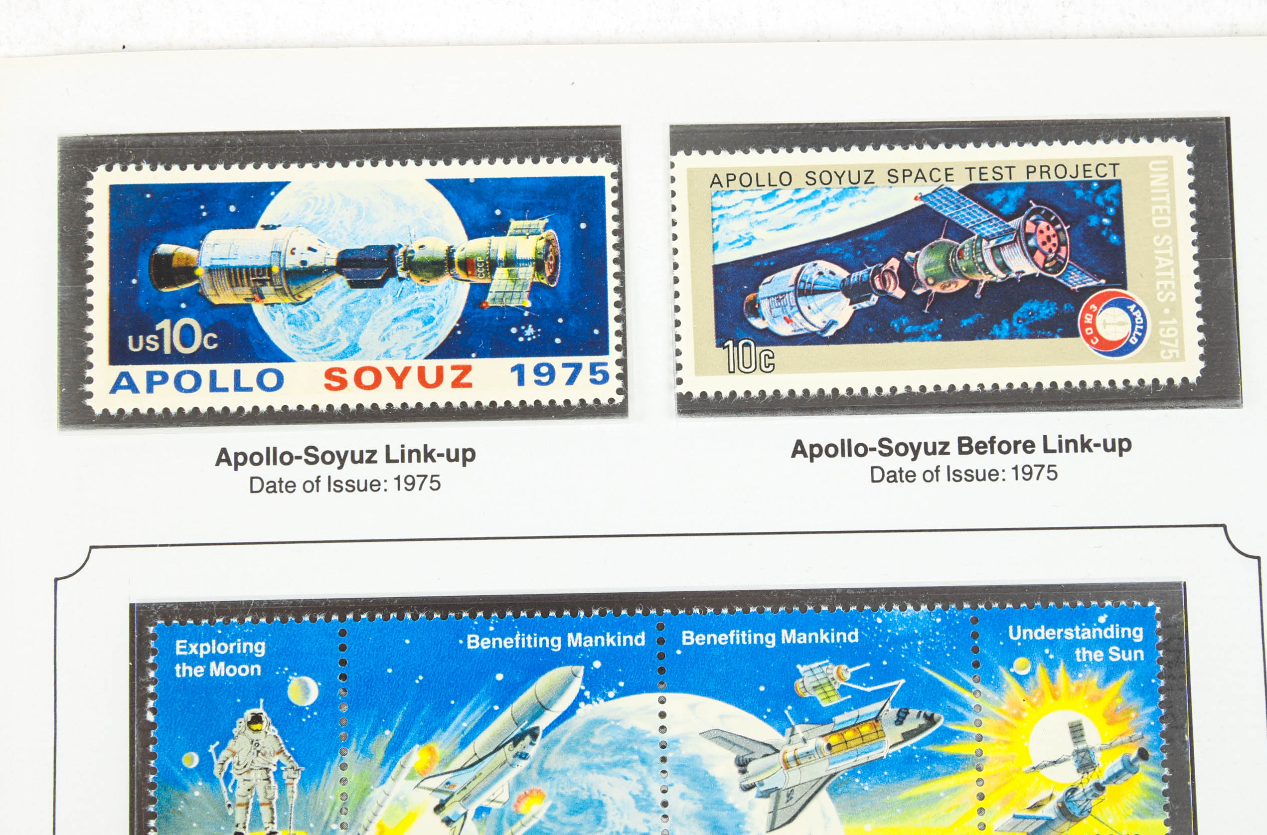 Vintage Commemorative Medallion from Apollo 11 First Moon Landing, Log Book and U.S Postage Stamps