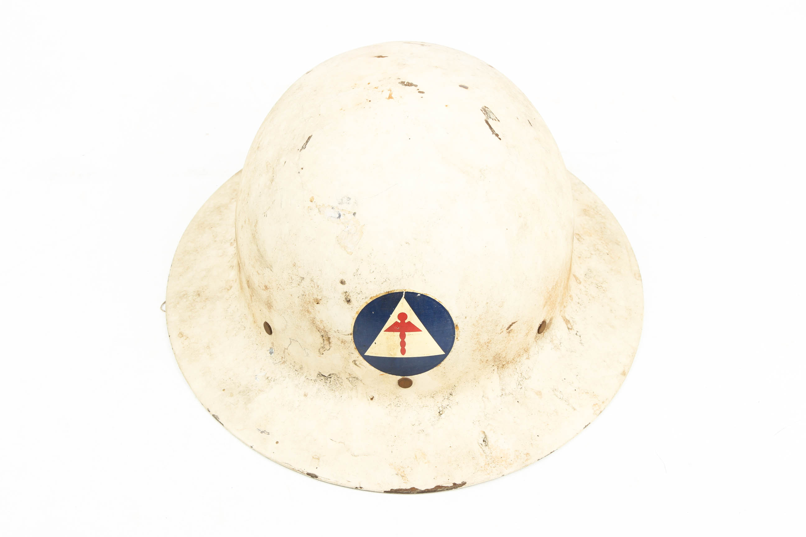 Rare World War II Civil Defense Medical Helmet