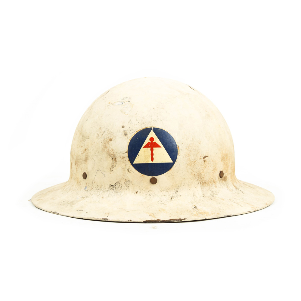Rare World War II Civil Defense Medical Helmet