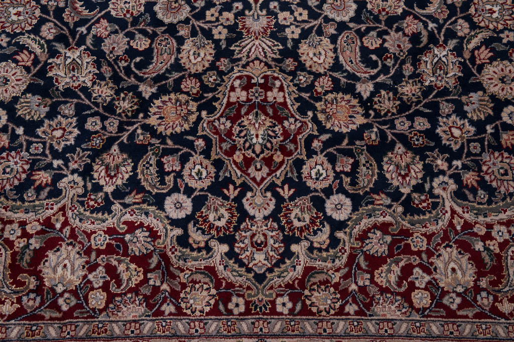 Finely Hand-Knotted Isfahan Wool Area Rug