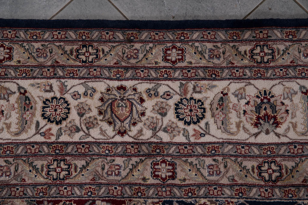 Finely Hand-Knotted Isfahan Wool Area Rug