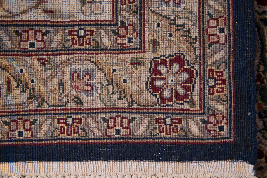 Finely Hand-Knotted Isfahan Wool Area Rug