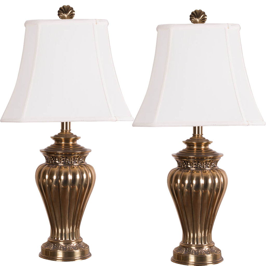Pair of Brass Table Lamps
