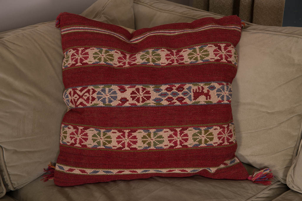 Rowe Furniture Sage Green Microsuede Sectional Sofa