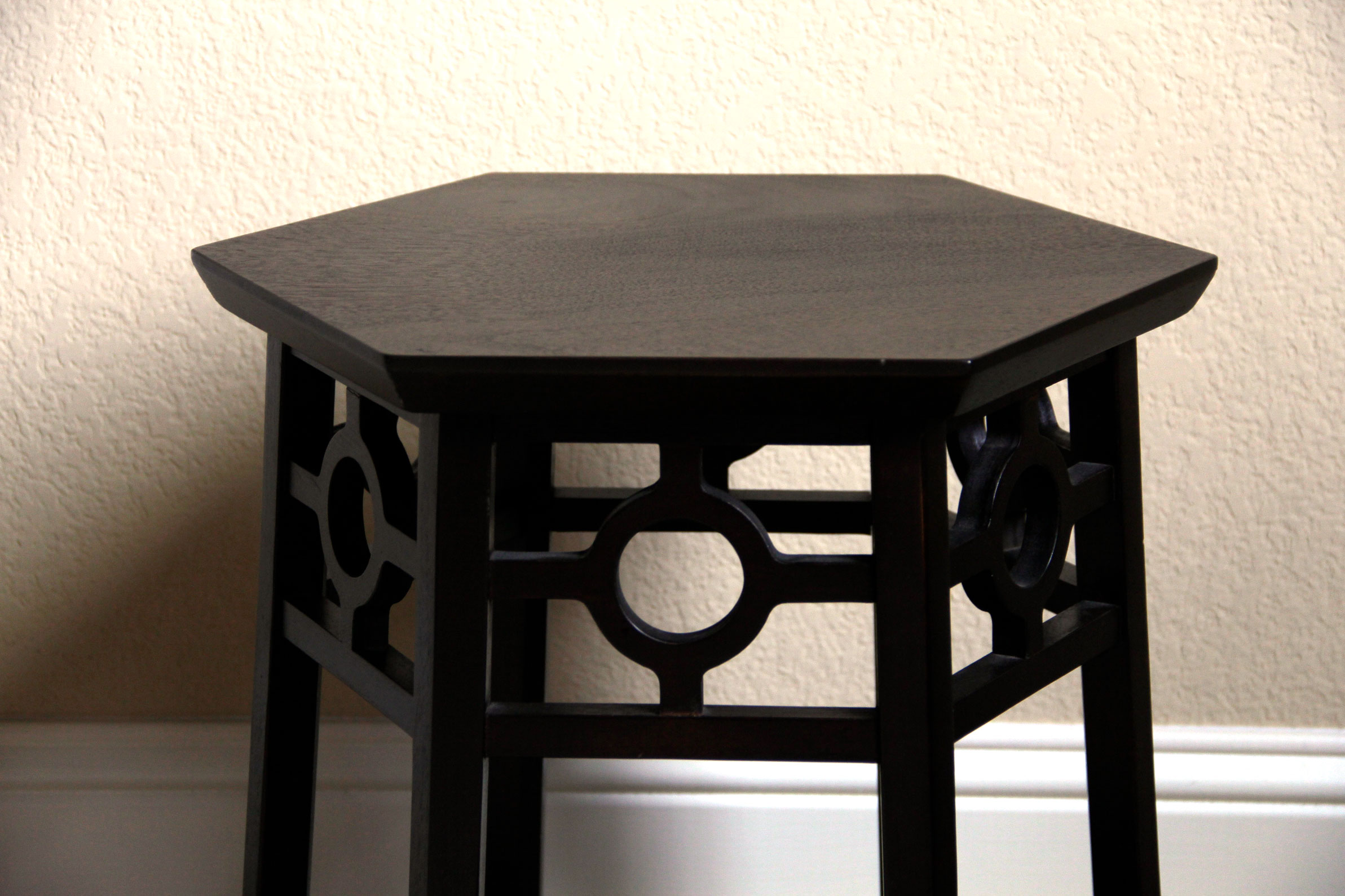 Hexagon Wooden Accent Table