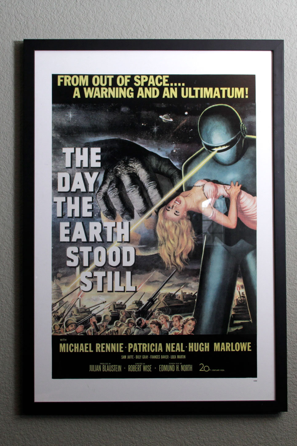 Framed "The Day the Earth Stood Still" Movie Poster