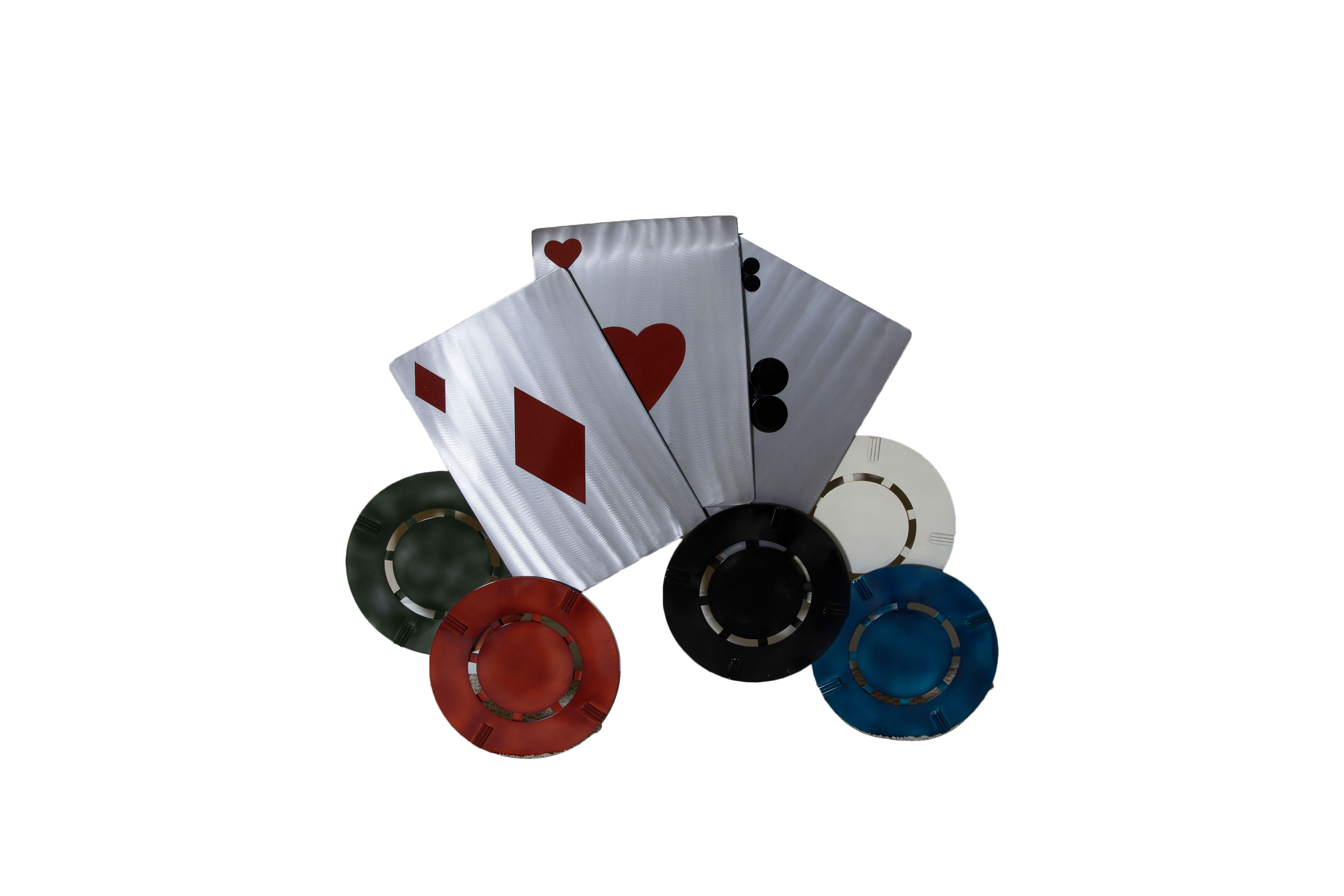 C.Jere Signed Metal Playing Card Sculpture