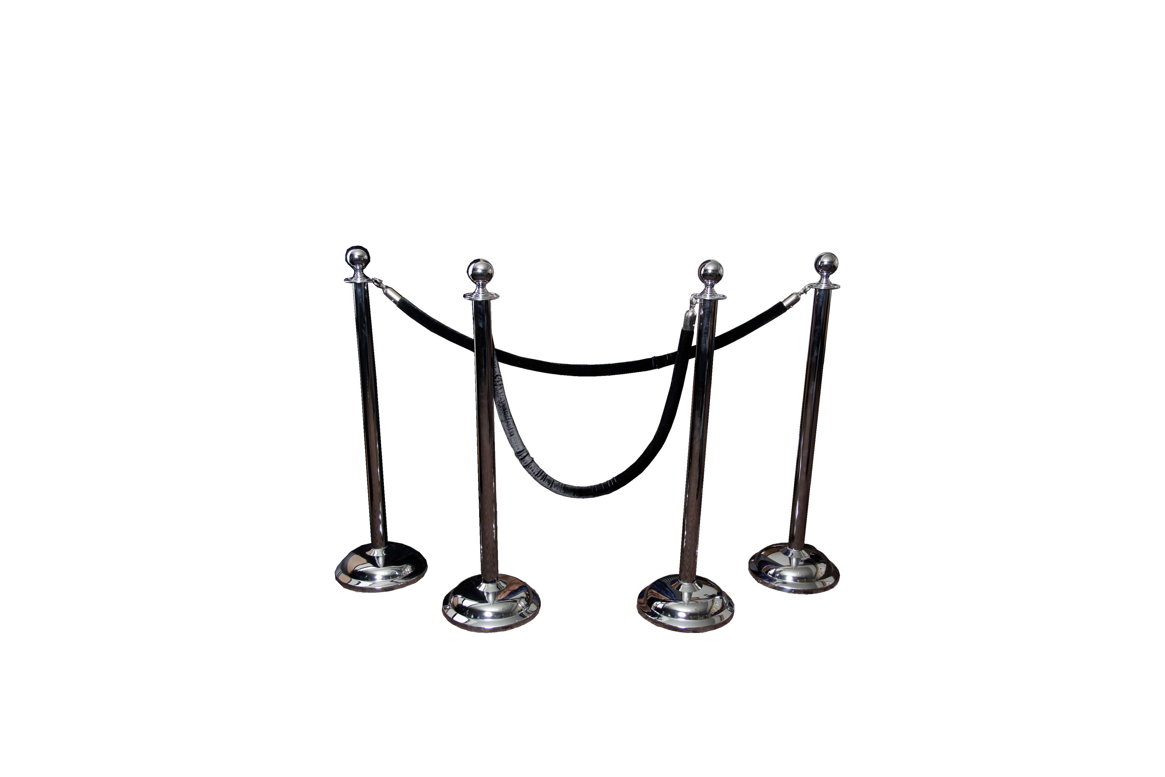 Pair of Velvet Rope Stanchions