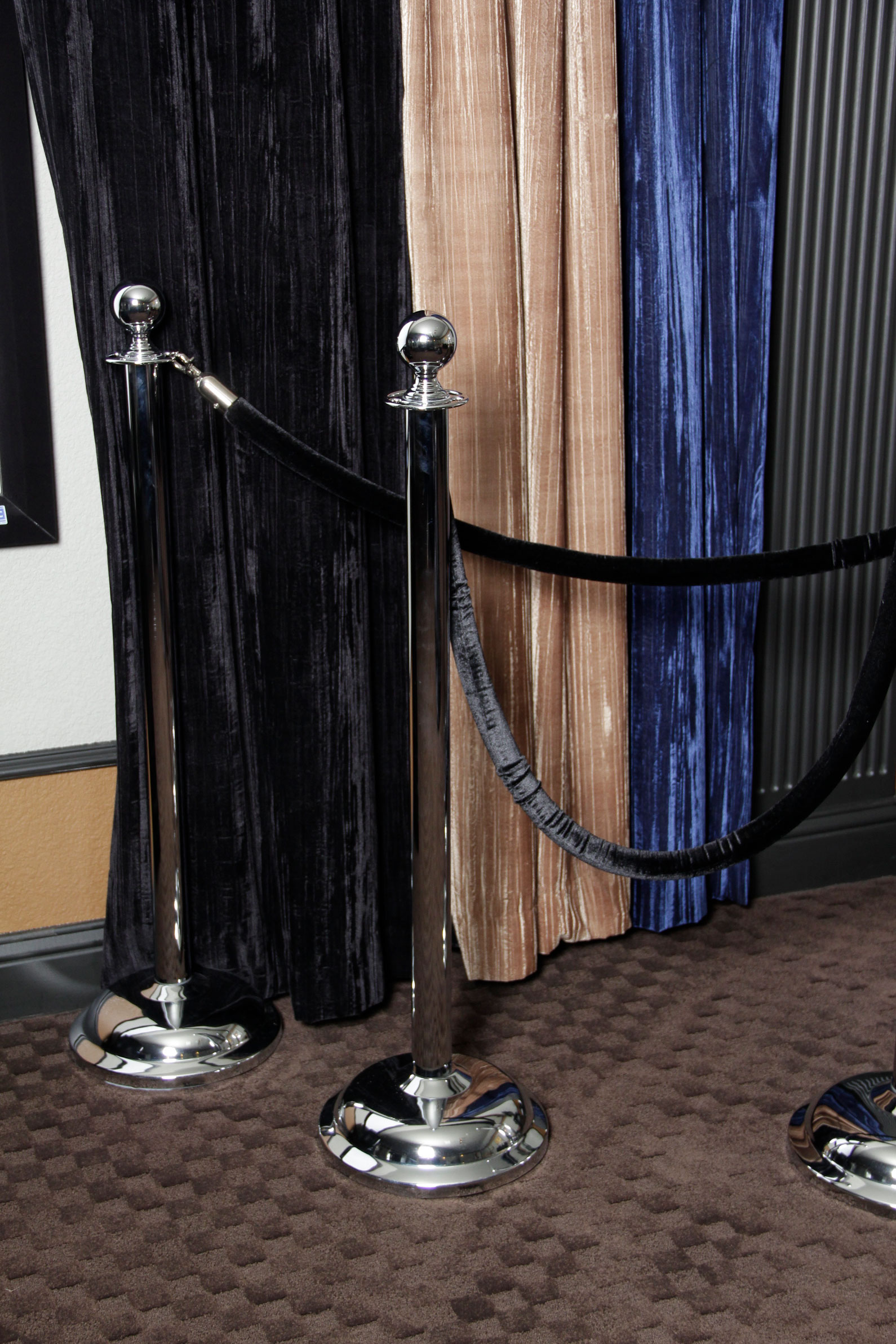 Pair of Velvet Rope Stanchions