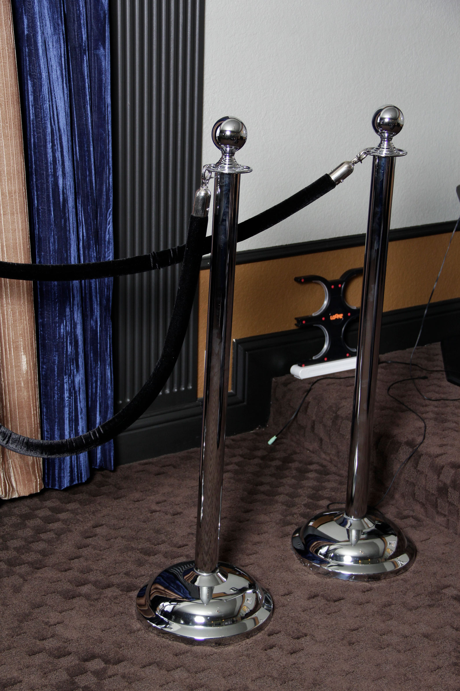 Pair of Velvet Rope Stanchions