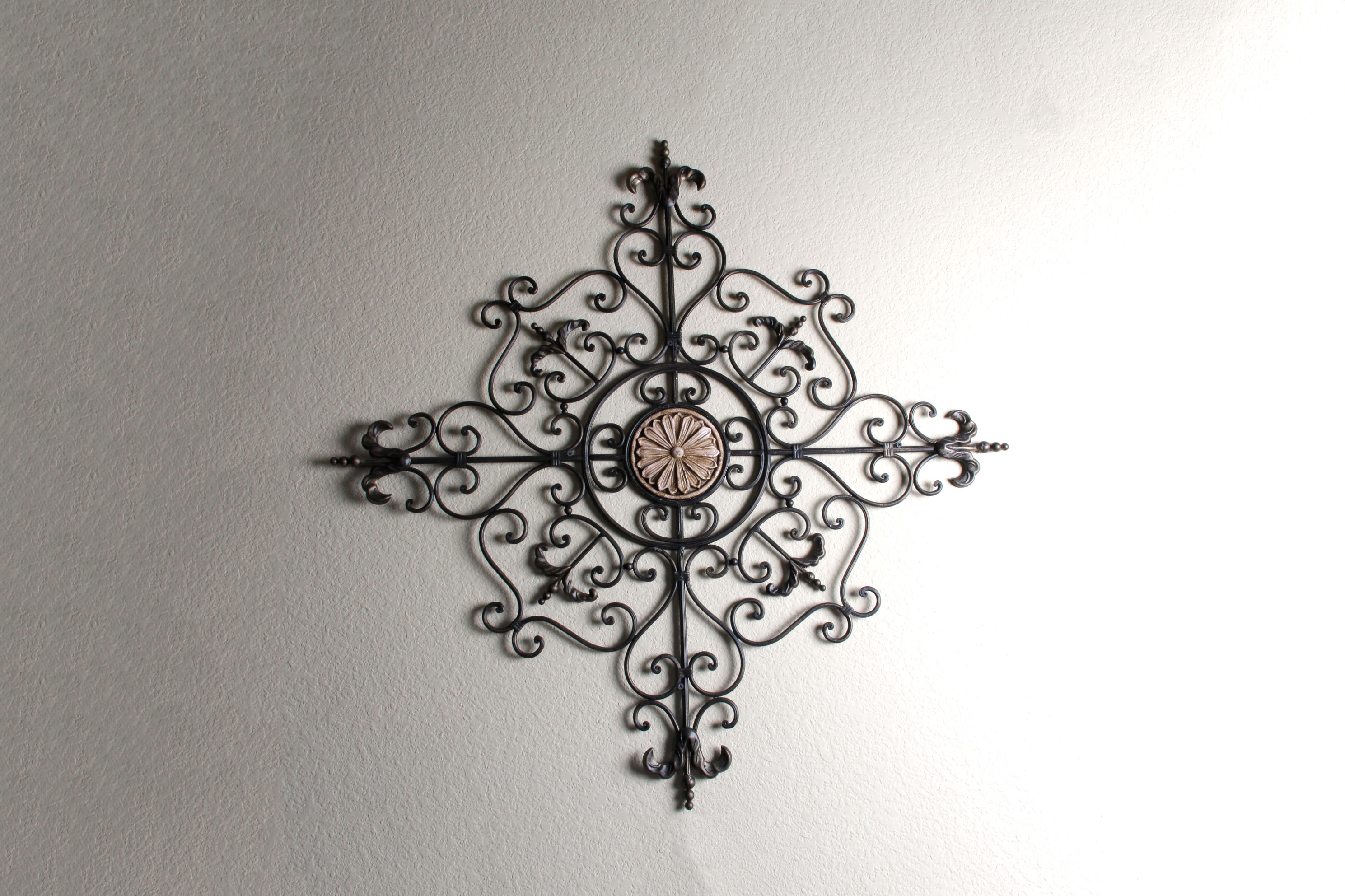 Scrolled Metal Wall Plaque