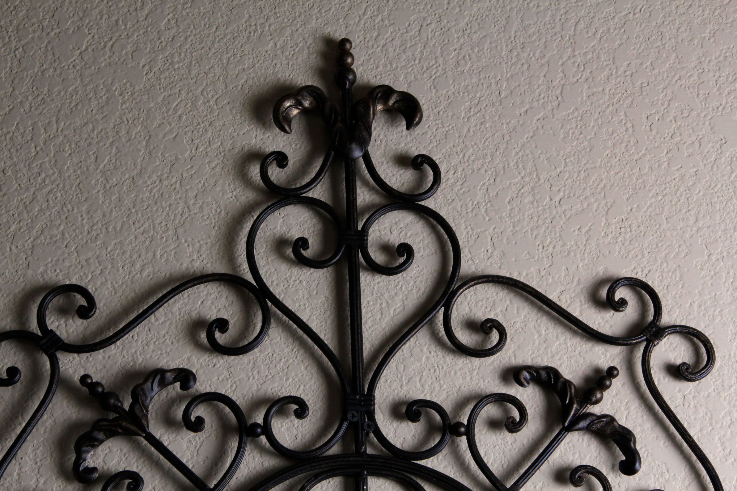 Scrolled Metal Wall Plaque