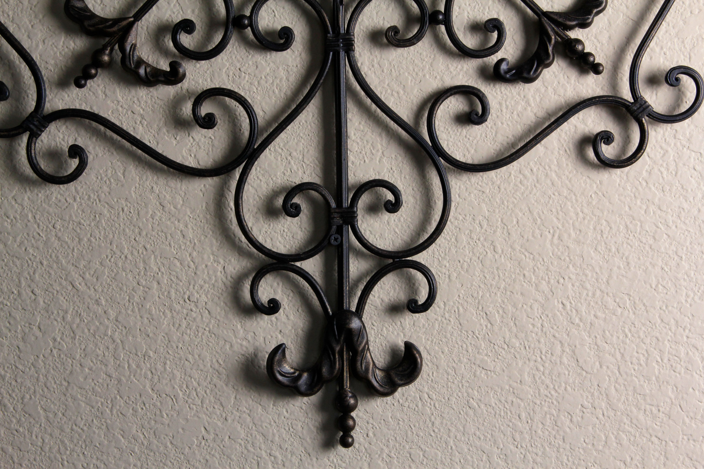 Scrolled Metal Wall Plaque