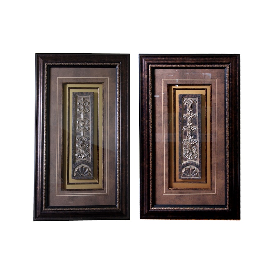 Pair of Framed Decorative Shadow Boxes