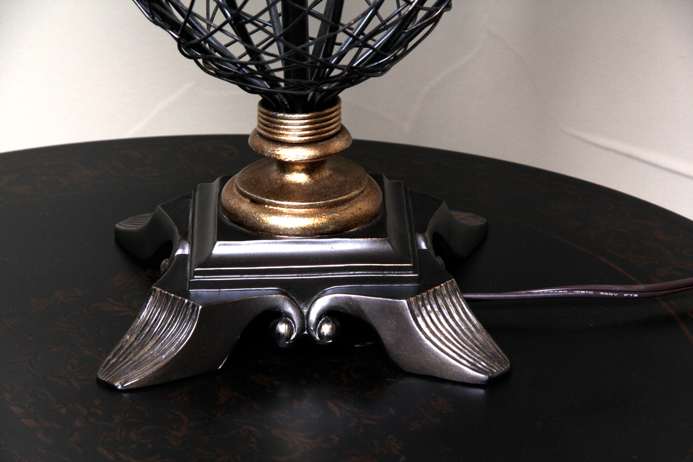 Pair of Metal Openwork Table Lamps