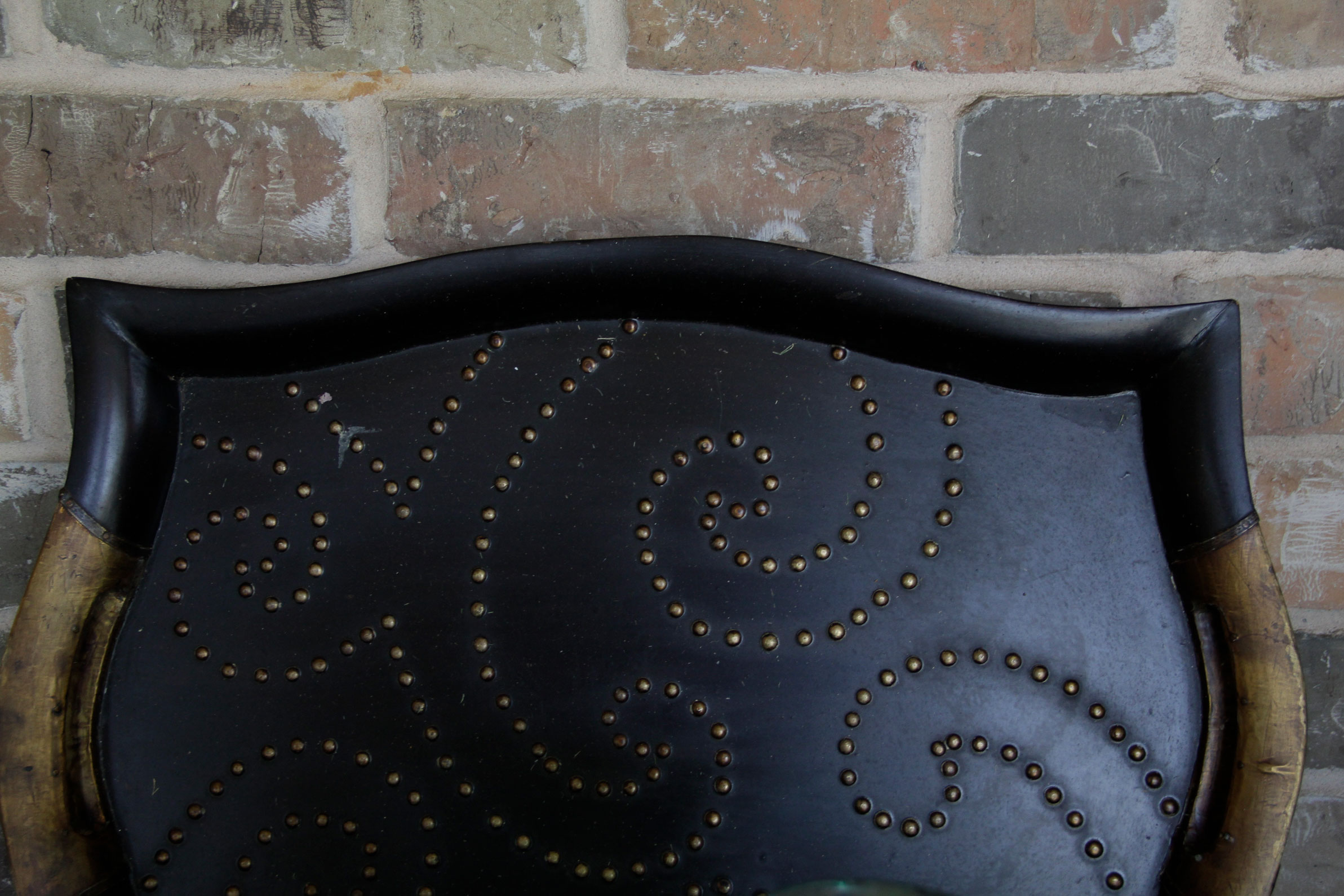 Pair of Wooden Trays and Two Glass Bottles