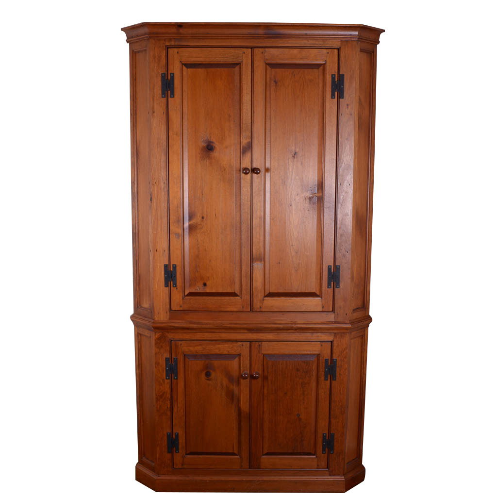Vintage Pine Corner Cupboard
