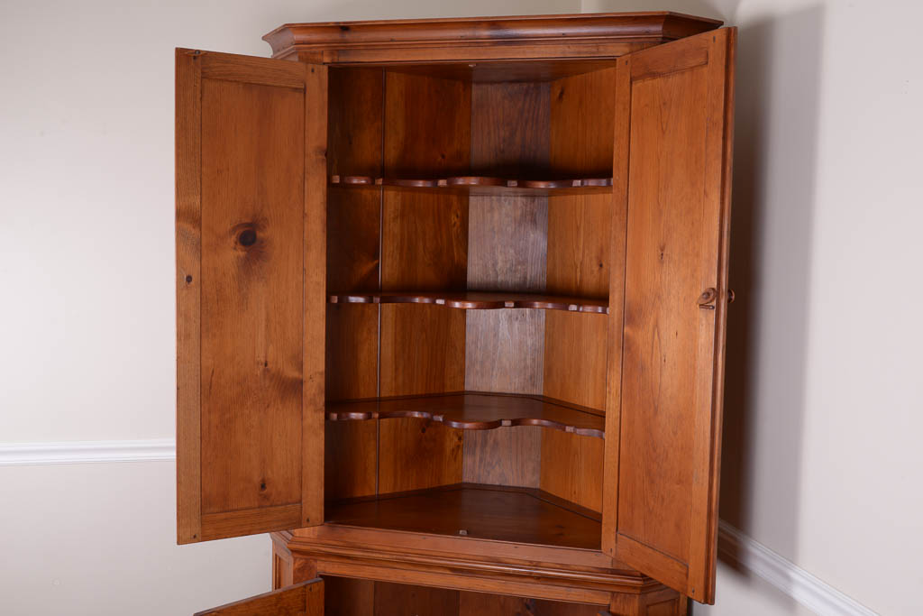 Vintage Pine Corner Cupboard