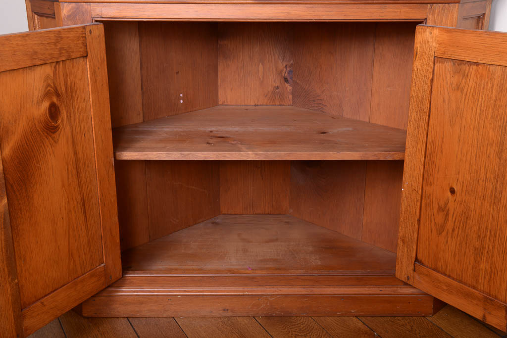 Vintage Pine Corner Cupboard