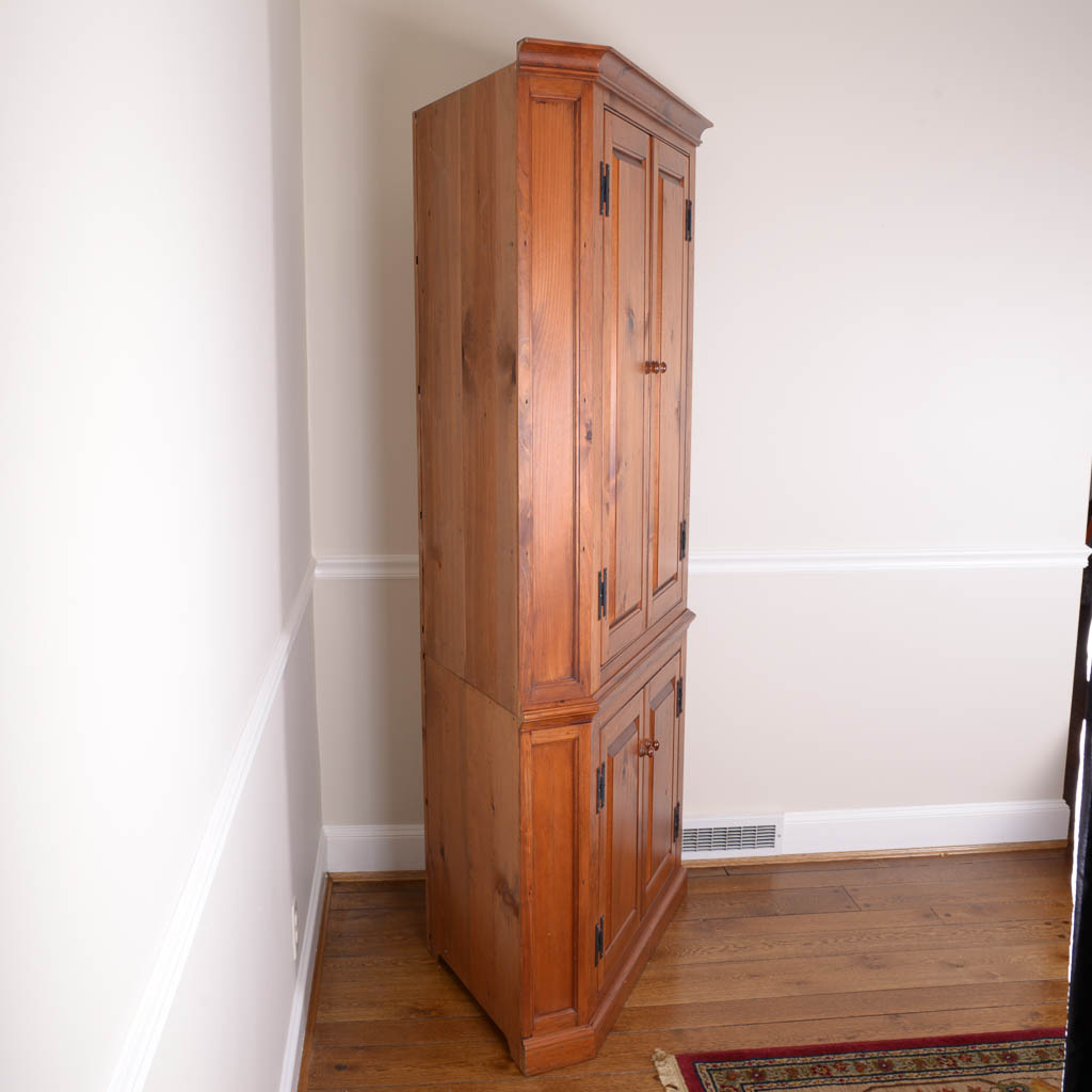 Vintage Pine Corner Cupboard