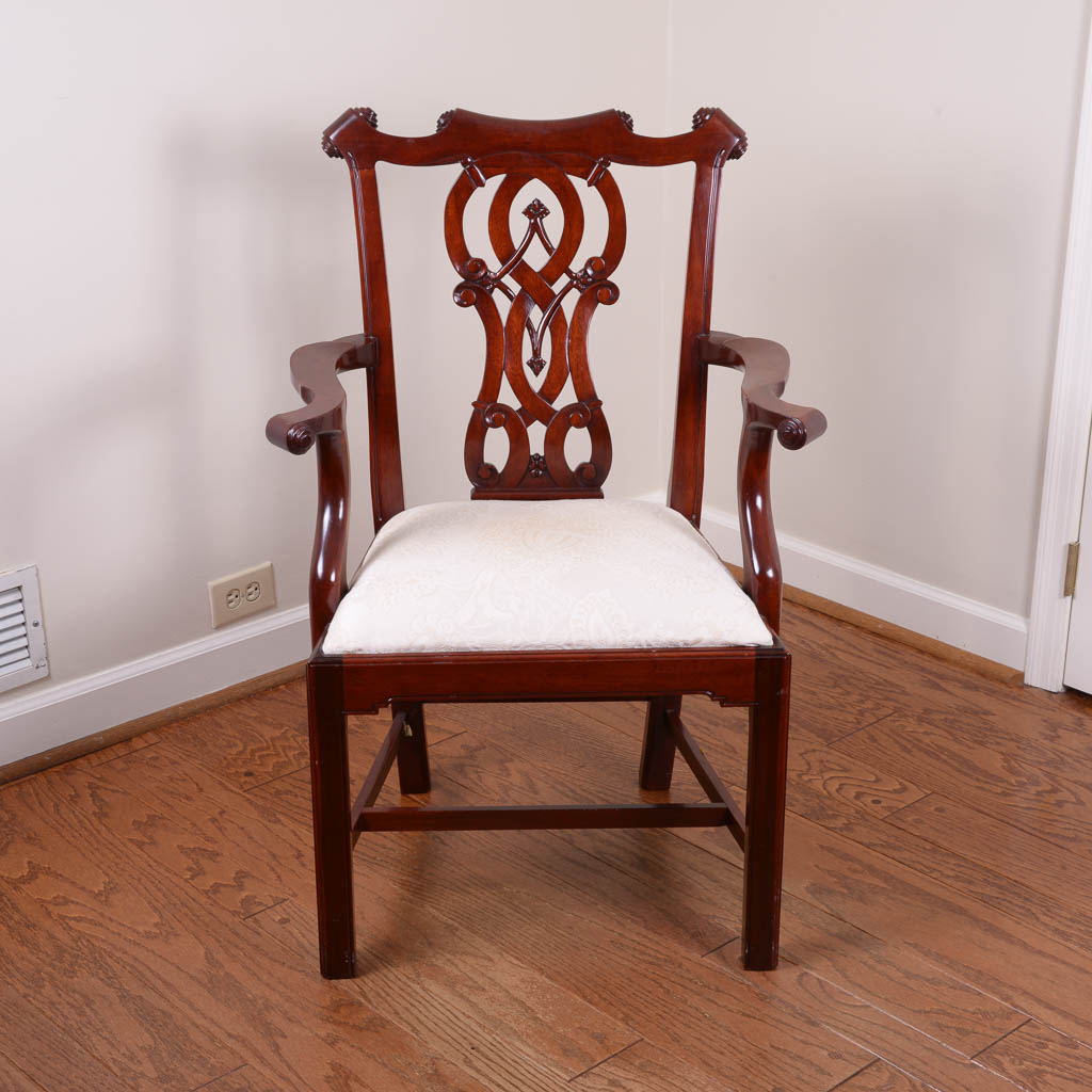 Set of Eight Chippendale Style Mahogany Dining Chairs