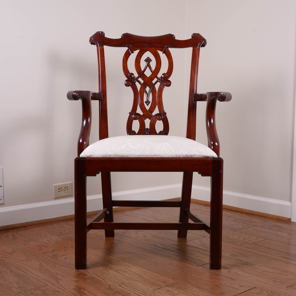Set of Eight Chippendale Style Mahogany Dining Chairs