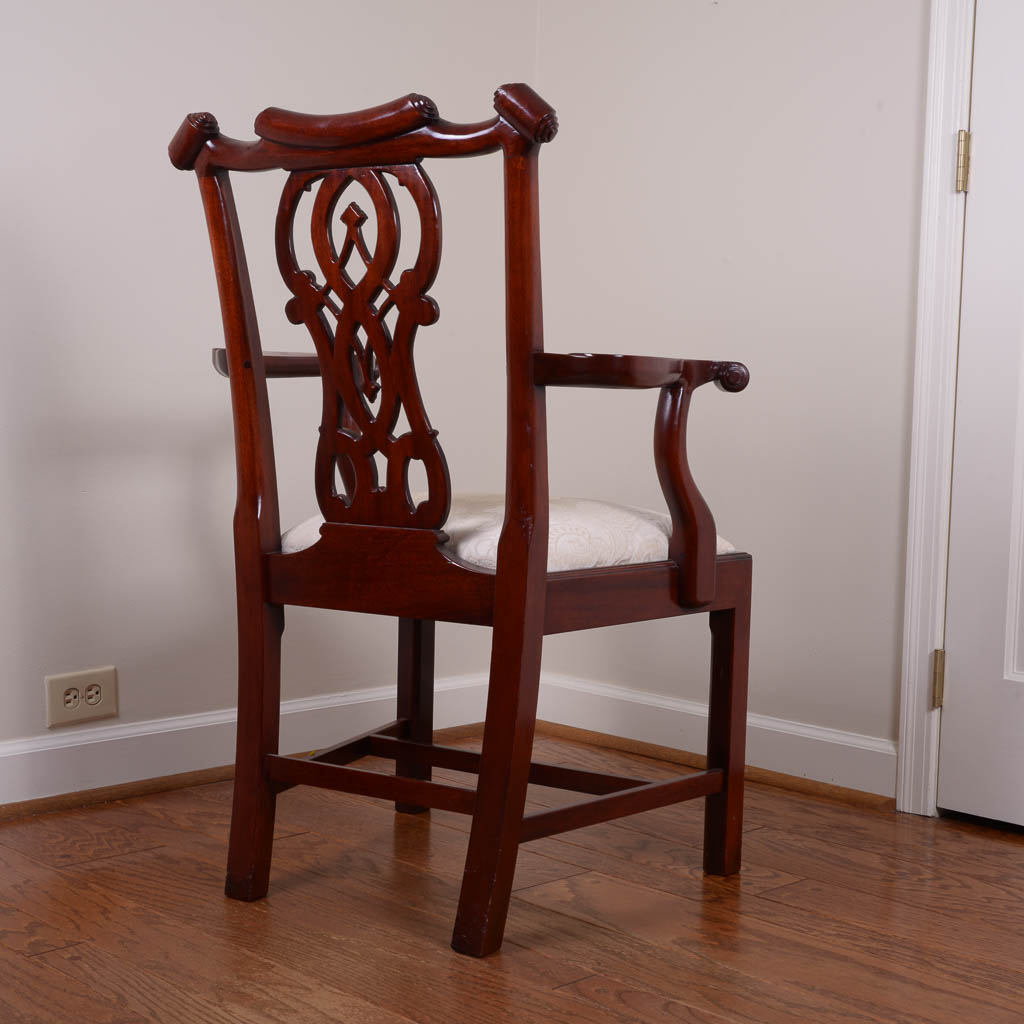 Set of Eight Chippendale Style Mahogany Dining Chairs