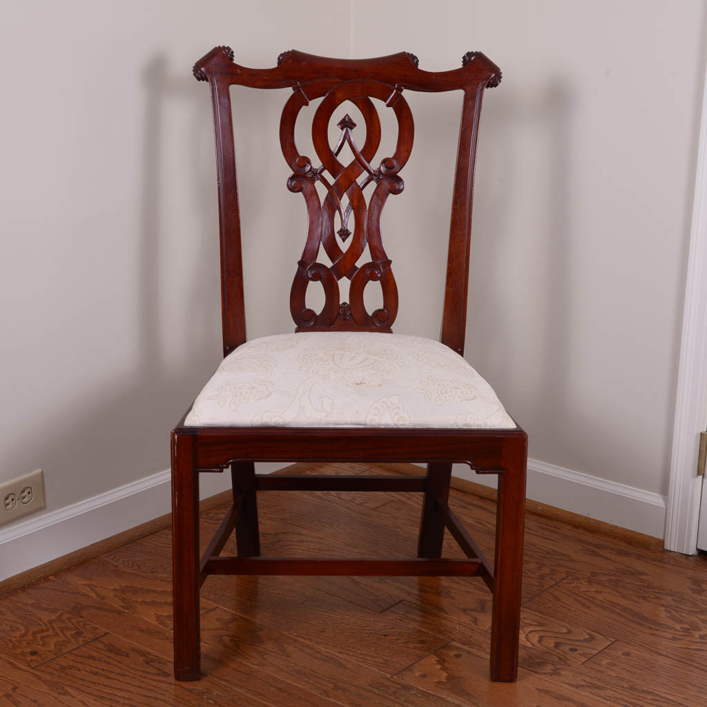 Set of Eight Chippendale Style Mahogany Dining Chairs