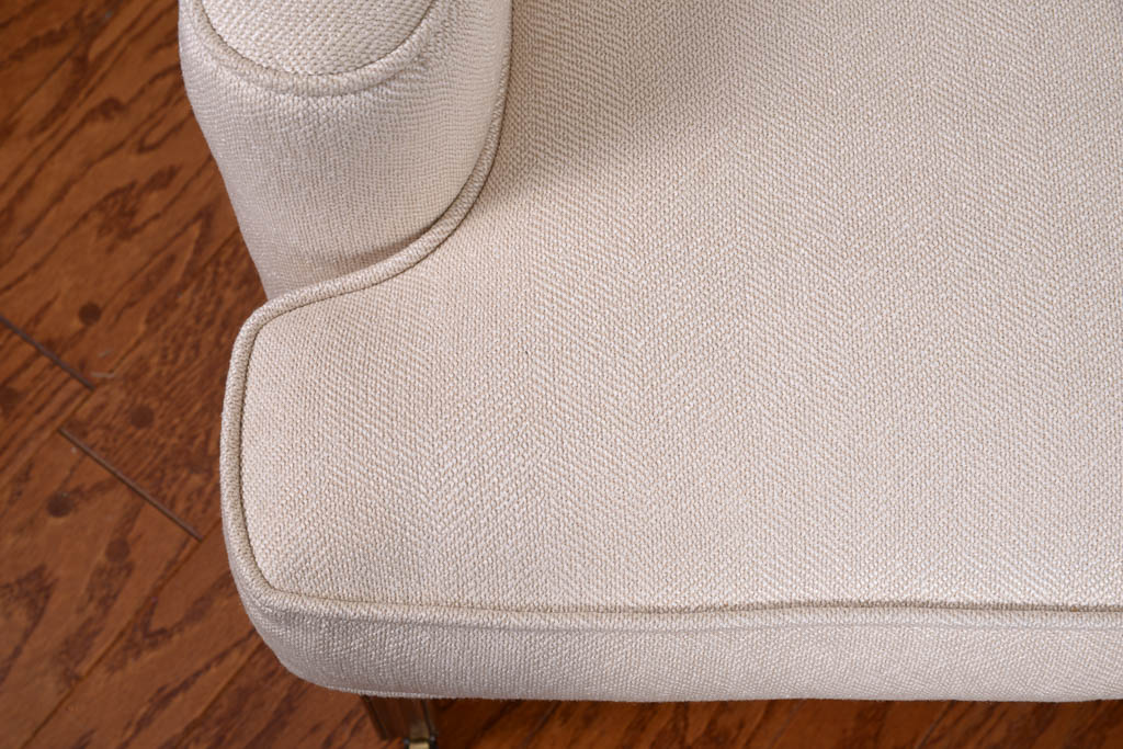 Herringbone Upholstered Wingback Armchair