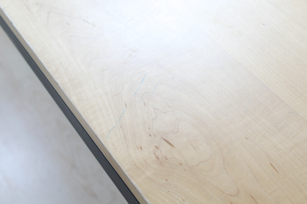 Oak Top Parsons Style Dining Table