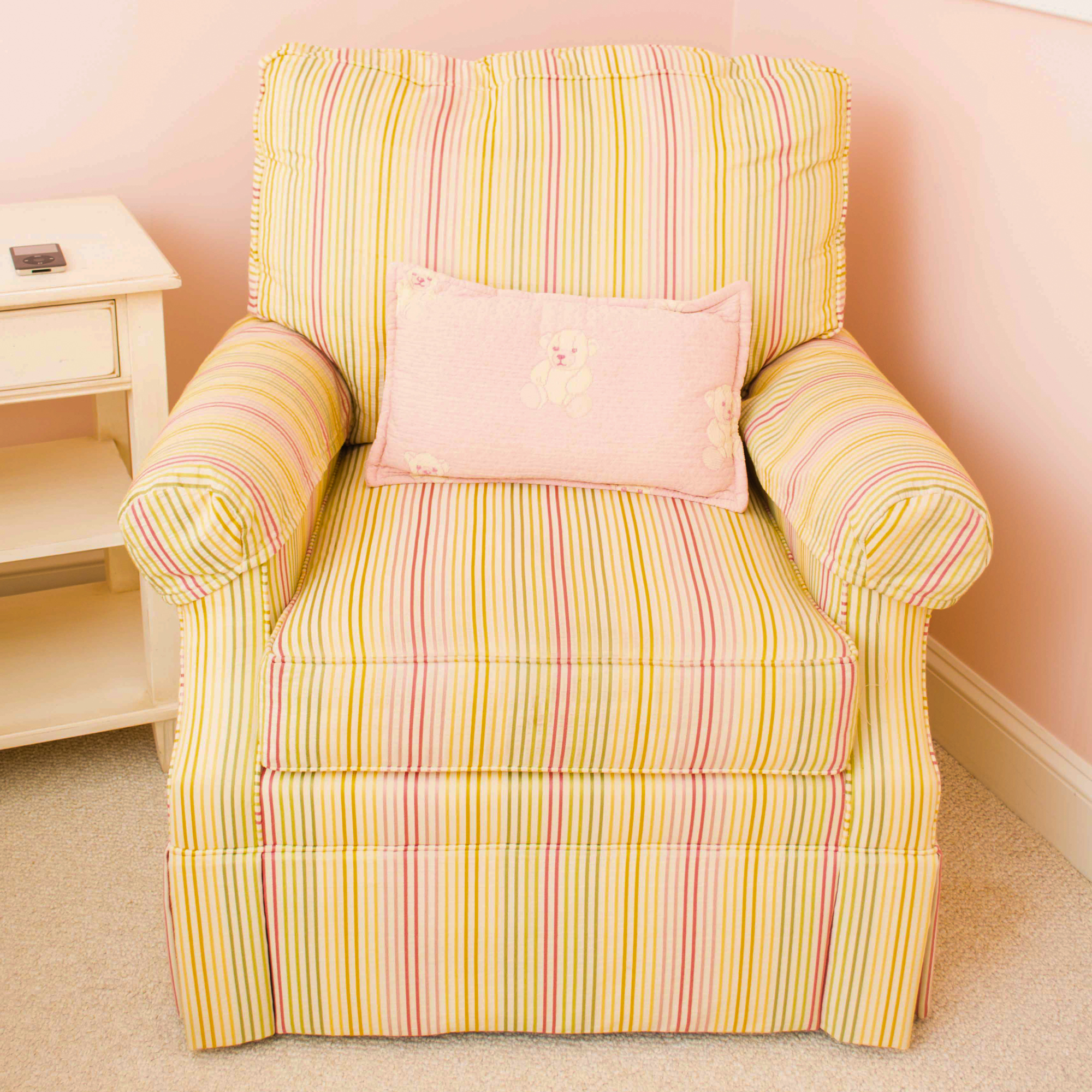 C.R. Laine Striped Club Chair