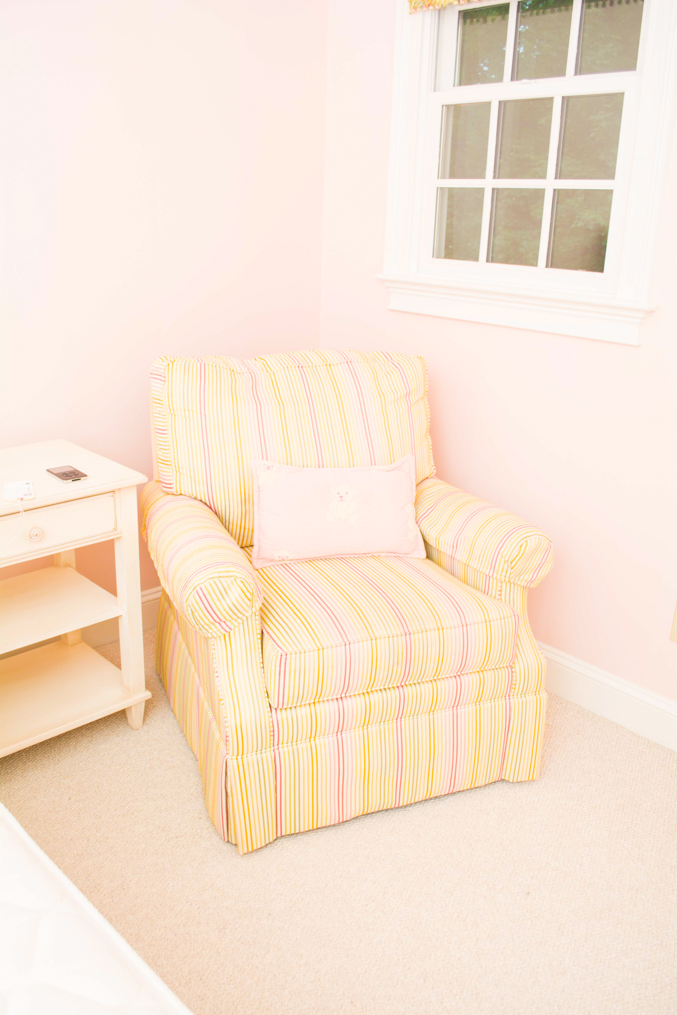 C.R. Laine Striped Club Chair