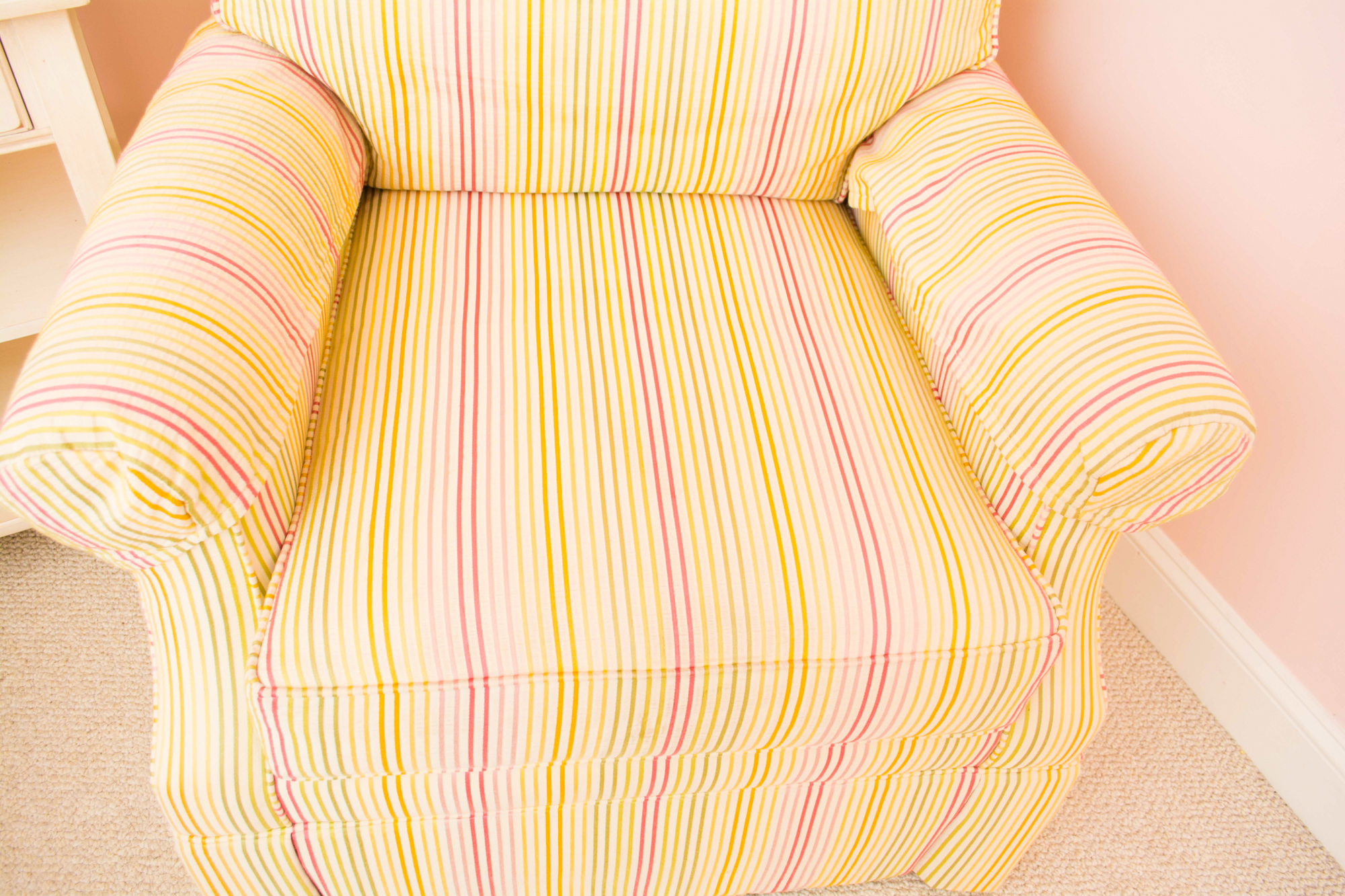 C.R. Laine Striped Club Chair