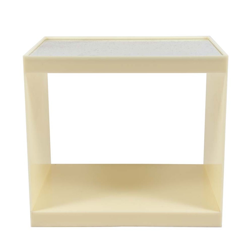 Contemporary Acrylic Cube Accent Table