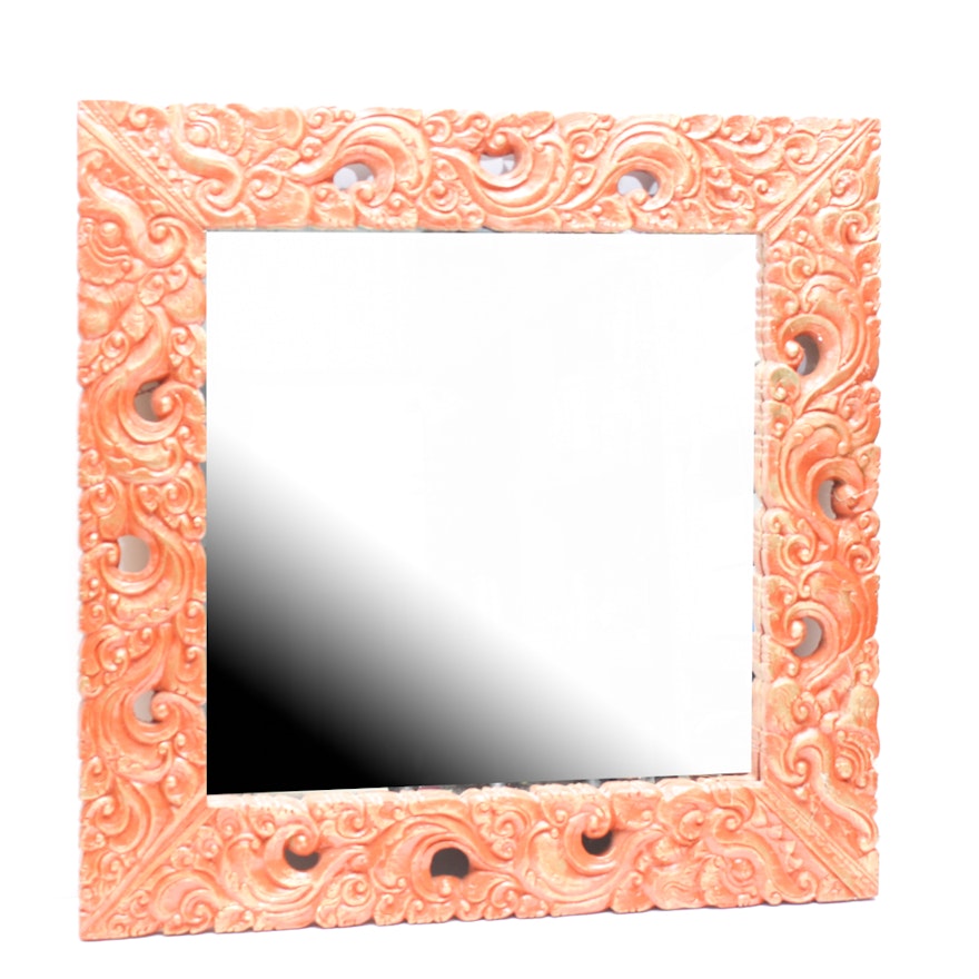 Carved Wood Frame Wall Mirror