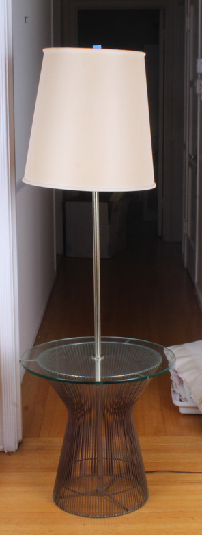 Vintage Floor Lamp with Tray Table
