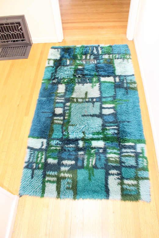 Vintage Handwoven Abstract Shag Rug